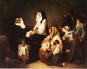 Isidore pils The Death of a Sister of Charity oil painting